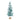 Turquoise Pine Tree with Wood Base (Set of 2)