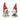 Winter Gnome on Skis Figurine (Set of 4)