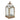 Pewter Metal Lantern with Ornate Glass 16"H
