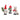 Plush Santa Snowman and Moose (Set of 6)