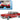 1957 Cadillac Eldorado Brougham Dakota Red with Silver Metallic Top 1/87 (HO) Scale Diecast Model Car by Oxford Diecast