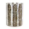 Dried Leaf Glass Candle Holder 8"H
