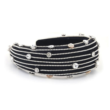 Baroque wide brimmed full diamond headband