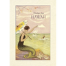 Vintage Lined Notebook Greetings from Hawaii, Mermaid