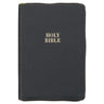 KJV Bible Thinline Large Print (Faux Leather, Black W/Zipper)