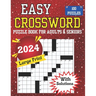 2024 Large Print Easy Crossword Puzzle Book For Adults & Seniors