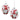 Glass Peppermint Gnome Disc Ornament (Set of 12)