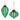 Green Ribbed Crackle Glass Ornament (Set of 6)