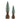 Mini Bottle Brush Tree on Pedestal (Set of 2)