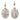 Glittered Glass Hope and Joy Ornament with Wood Beads (Set of 12)