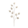 Glittered Silver Pinecone Spray (Set of 6)