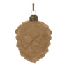 Flocked Glass Pinecone Ornament (Set of 12)