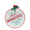 Metal Holiday Sentiment Ornament Sign 16"H