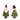 Glass Santa and Snowman Christmas Tree Ornament (Set of 12)