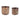 Round Wooden Planter (Set of 2)