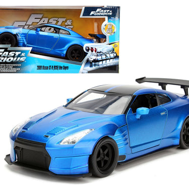Brian's 2009 Nissan GTR R35 Blue Ben Sopra "Fast & Furious" Movie 1/24 Diecast Model Car  by Jada
