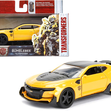2016 Chevrolet Camaro Yellow Bumblebee with Robot on Chassis "Transformers: The Last Knight" (2017) Movie 1/32 Diecast Model Car by Jada
