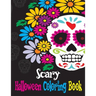 Scary Halloween Coloring Book: 40 Zombie and Skull Face Paint Pattern Scary Happy Halloween Pumpkin Stress Relief Design Notebook for Adult Kid Activ