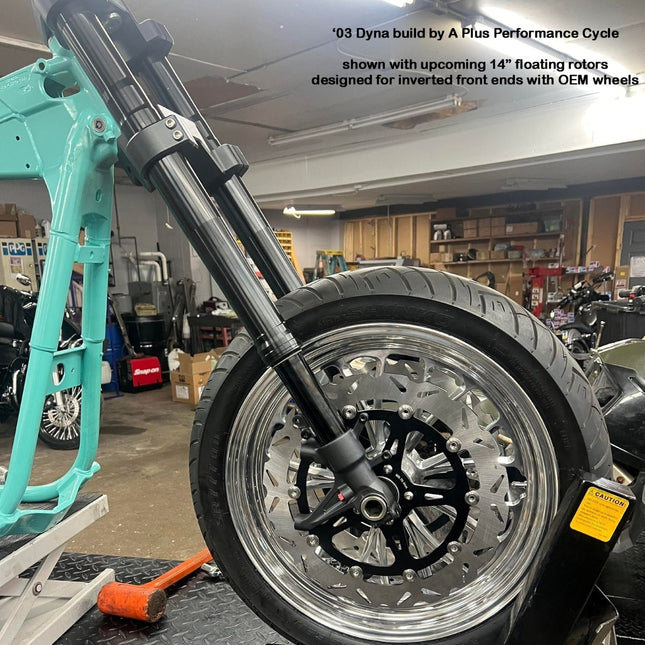 50-55 2-inch drop Triple-Trees for Harley Dyna/FXR style frames by GeezerEngineering LLC