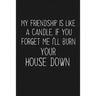 My Friendship Is Like A Candle If You Forget Me I'll Burn Your House Down: Funny Gift For Your Best Friend