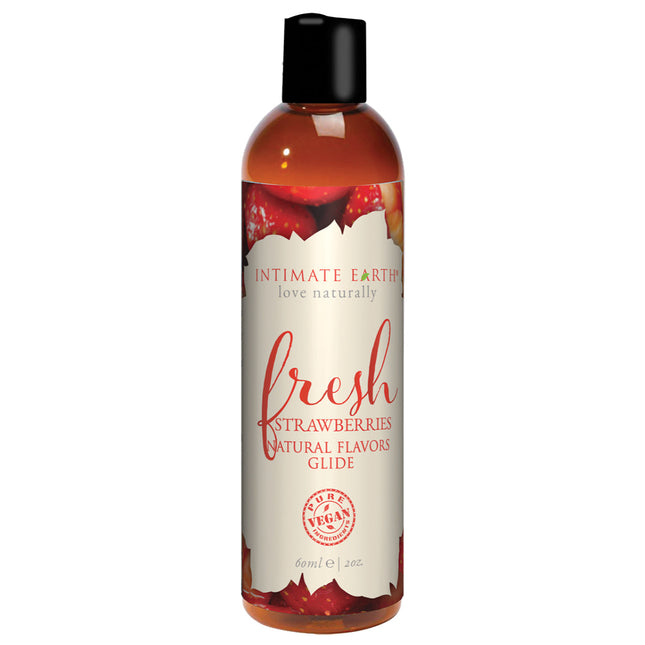 Intimate Earth Flavored Glide - Fresh Strawberries 2oz by Sexology