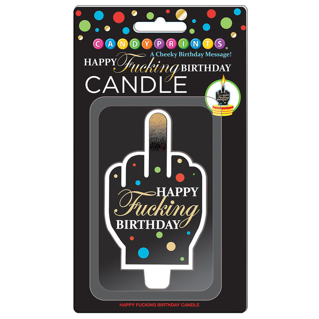 Happy Fucking Birthday Large Finger Candle by Sexology