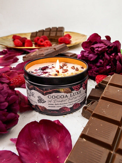 COCOA LUXE Chocolate Raspberry Candle by Ash & Rose
