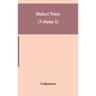 Dialect Notes (Volume I)