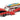 1959 Cadillac Eldorado Ambulance Red with White Top "Malibu Beach Rescue" (Weathered) with Surfboards on Roof "Surf Shark" 1/18 Diecast Model Car by Auto World