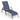 Adjustable Patio Chaise Folding Lounge Chair with Backrest-Navy