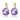 Amethyst Crystal Gold filled Square Earrings For Women Popular Rhinestone Stud Earrings