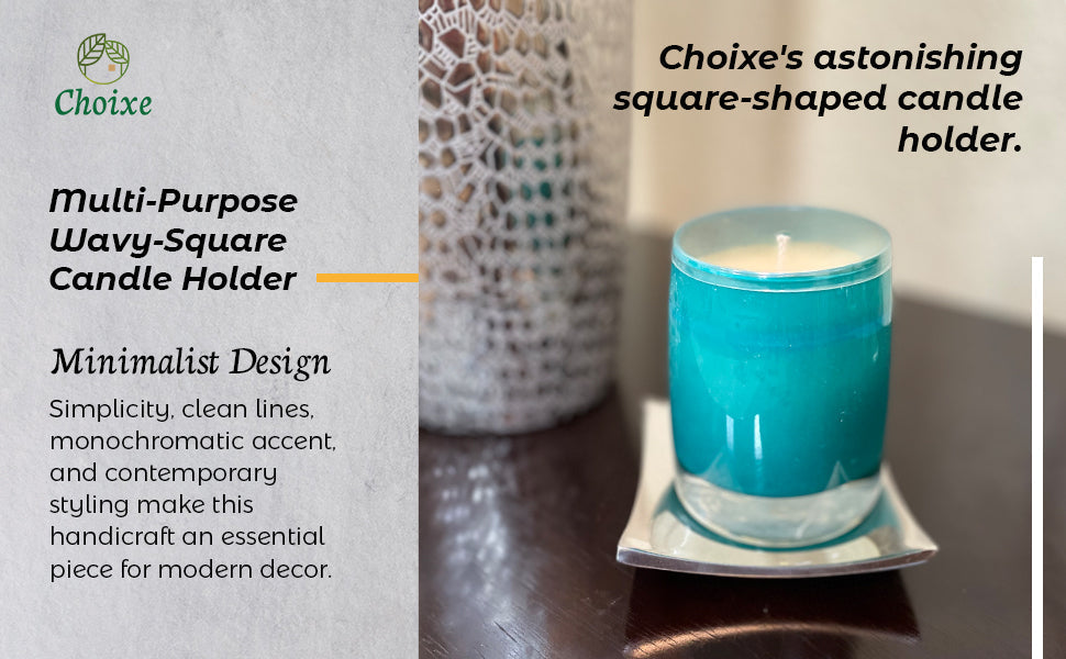 Multi-Purpose Wavy-Square Candle Holder by Choixe