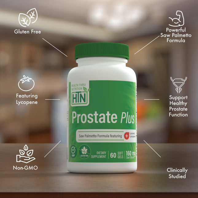 Prostate Plus Complex with Saw Palmetto and Lycored Lycopene™ 60 Softgels by Health Thru Nutrition