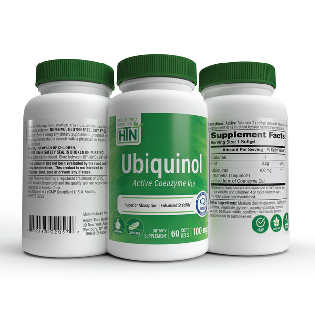 Ubiquinol CoQ10 (Kaneka®) 100mg by Health Thru Nutrition