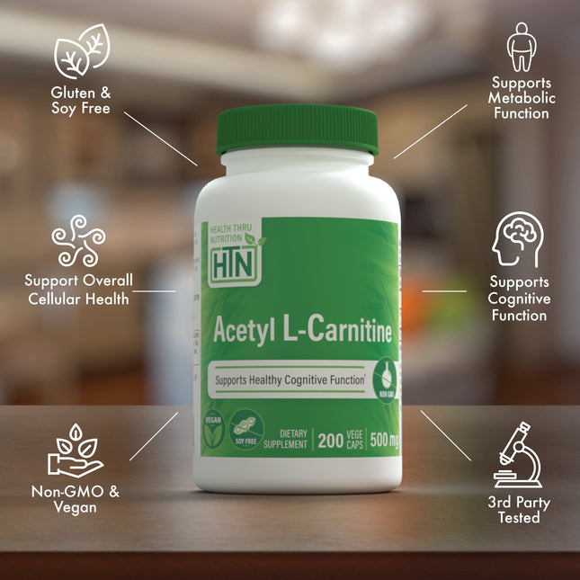 Acetyl L-Carnitine 500mg by Health Thru Nutrition