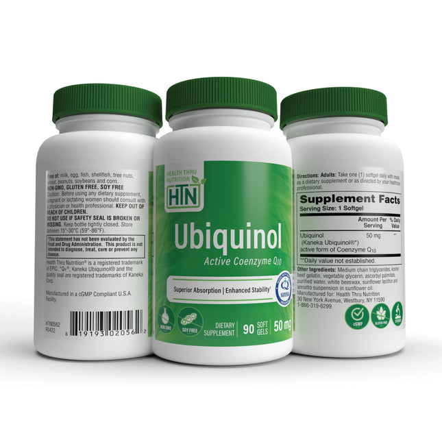 Ubiquinol CoQ10 (Kaneka®) 50mg by Health Thru Nutrition