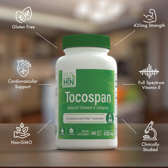 Tocospan® (w/ EVNol™) Full Spectrum Vitamin E Complex by Health Thru Nutrition