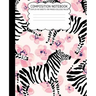 College Ruled Composition Notebook: Zebra Cute Composition Notebook College Rule 7.5 X 9.25 100 Pages