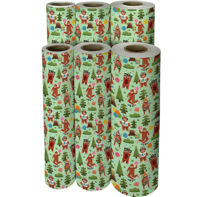 Bigfoot Party Birthday Gift Wrap by Present Paper