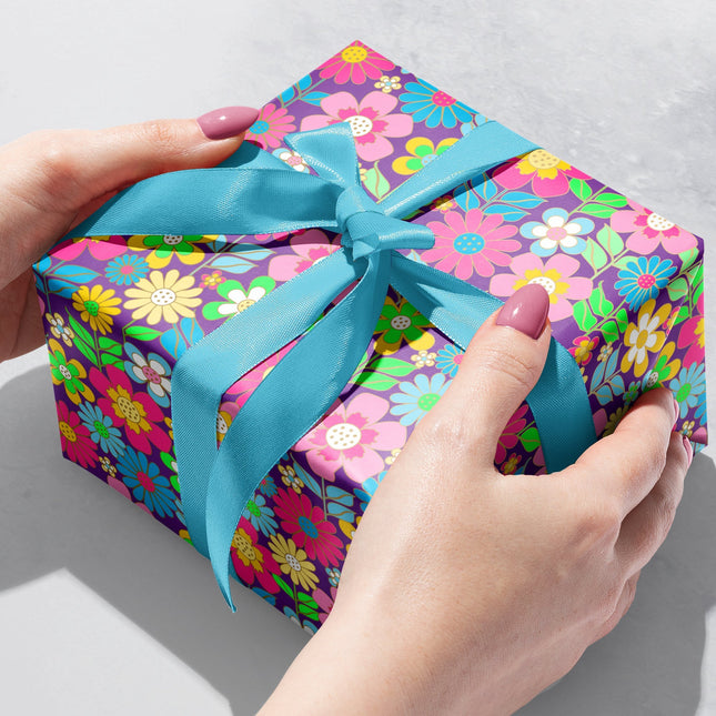 Dazzling Daisies Floral Gift Wrap by Present Paper