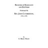 Register of Marriages and Baptisms Performed by REV. John Cuthbertson, Covenanter Minister, 1751-1791