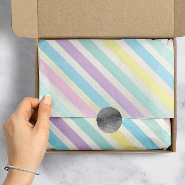 Pastel Stripe 20" x 30" Baby Gift Tissue Paper by Present Paper