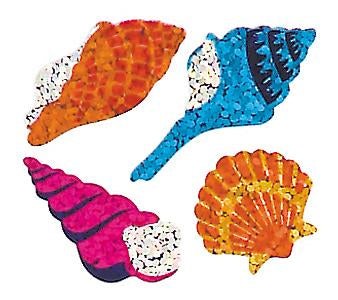 Bulk Roll Prismatic Stickers, Mini Sea Shells (100 Repeats) by Present Paper