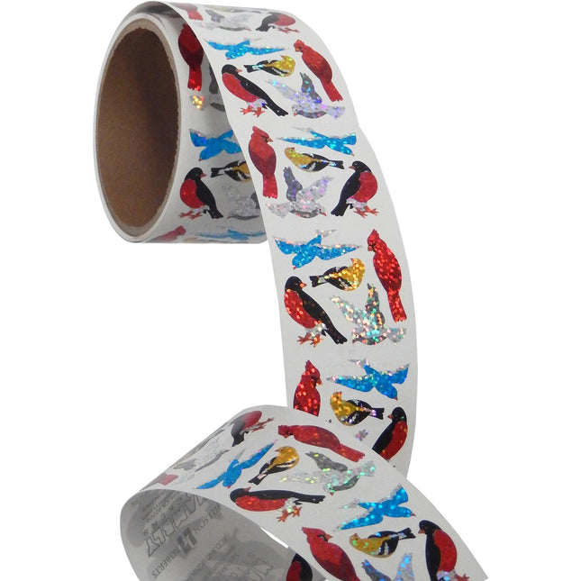 Bulk Roll Prismatic Stickers, Mini Birds (100 Repeats) by Present Paper