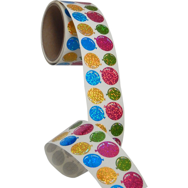 Bulk Roll Prismatic Stickers, Mini Balloons (100 Repeats) by Present Paper