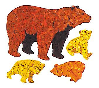 Bulk Roll Prismatic Stickers, Bears (100 Repeats) by Present Paper