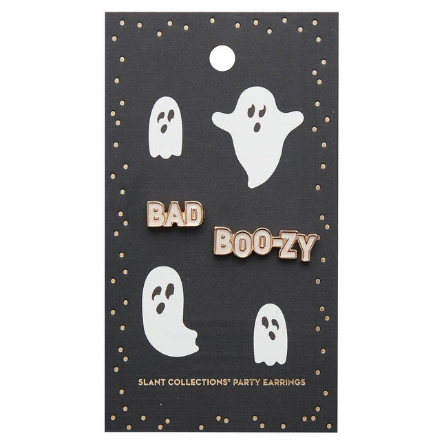 Bad and Boozy Party Earrings | Mismatched Earrings on Halloween Themed Card by The Bullish Store - Vysn