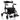Folding Rollator Walker with Seat and Wheels Supports up to 300 lbs-Black
