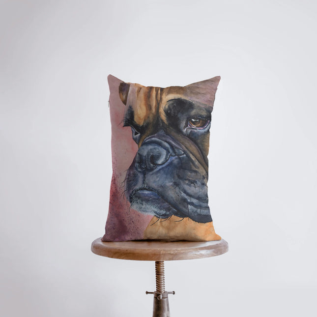 Boxer | Watercolor Tan Boxer | 12x18 | Pillow Cover | Dogs | Home Decor | Custom Dog Pillow | Boxer Mom | Dog Lover Gift | Dog Mom Gift by UniikPillows