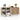 63 Inches Buffet Sideboard with 4 Compartments and Push-to-Open Cabinet-Natural